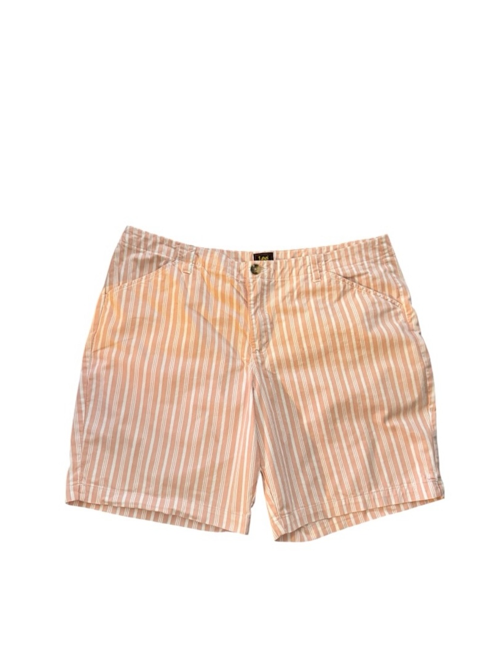 Lee Peach and White Striped Shorts
